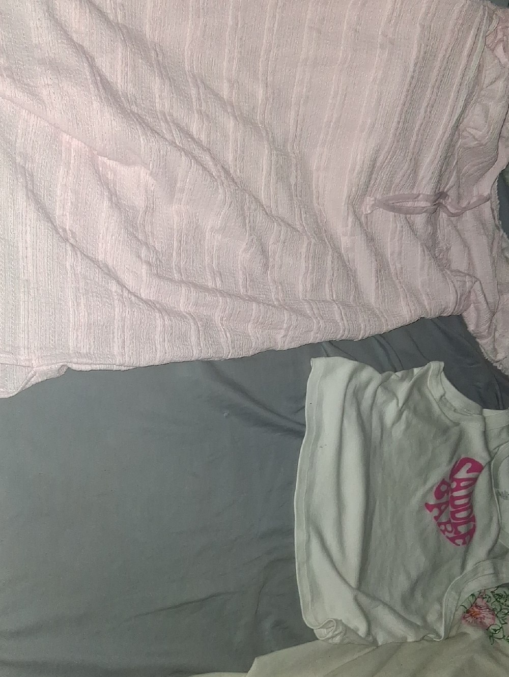 Light Pink Dress/Hot Pink Crop Top Saddle Bar Shirt